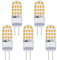 Bonlux 3.5W G6.35 LED Glühbirne GY6.35 AC/DC 12V Warmweiß 3000K 360 ° Abstrahlwinkel Ersetzen 35W Halogenlampe für Unterschrank Schreibtischlampe Beleuchtung Nicht Dimmbar (5-Stück)
