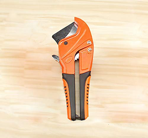 Ratchet Pipe Cutter PVC Pipe Cutters Heavy Duty Pipe Shear Plumbing Tools for Cutting PEX, PVC, PPR Plastic Hoses (42mm, PC-302B)