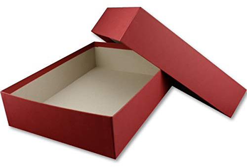Högkvalitativa förvarings- och presentaskar – 1 styck – A4-format – mörkröd (röd) – 302 x 213 x 70 mm