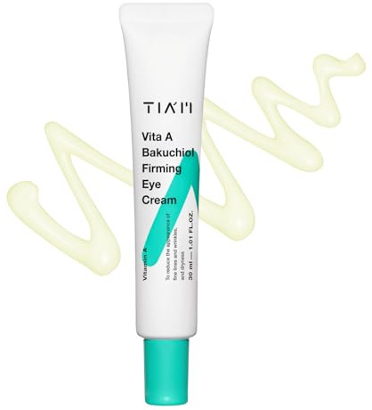 TIAM Vita A Bakuchiol Straffende Augencreme – Koreanische Augencreme für Falten | Unteraugenaufheller & Augenstraffungscreme | Empfindliche Augencreme & Augenpflegeprodukte | Glättende