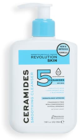 Revolution Skincare London Ceramides Smoothing Facial Cleanser, Smooth & Soften Skin, 236ml