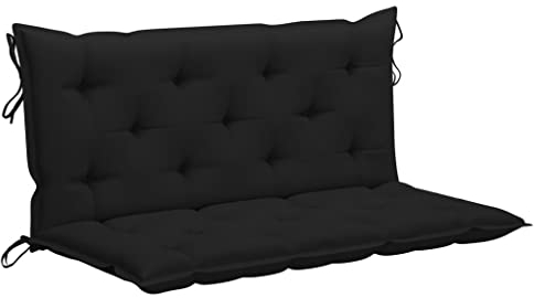 WIFESE Cojín para columpio de Hollywood, 150 x 50 x 7 cm, cojín para banco, cojín para banco, cojín de asiento para banco, cojín para banco, cojín de banco, color antracita