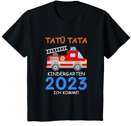 Kinder Kindergarten 2023 Ich Komme Kindergartenkind Kiga Feuerwehr T-Shirt