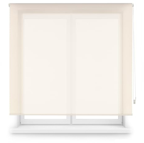 Blindecor Estor Screen a Medida | Color Beige | Estor Screen 170 x 180 cm (Ancho por Alto) Tamaño de la Tela 167 x 175 cm | Estores Enrollables Screen para Ventanas