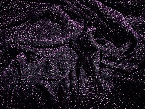 Metallic Lurex Slinky Stretch-Spandex-Jersey-Stoff, Meterware, Schwarz und Violett