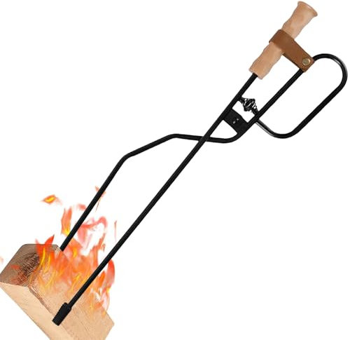 Pince à Feu Pour PoêLes à Bois, Pince à CheminéE De 20 Pouces Longue CheminéE Foyer, Pince à Bois De Chauffage Robuste pour Foyer Poker Feu De Camp Outil De Barbecue Au Charbon De Bois