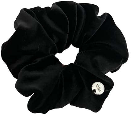 WOLMIK Elastici per capello in velluto, grandi e lussuosi, morbidi elastici per coda di cavallo, accessori per capello per ragazze, donne, signore (nero)
