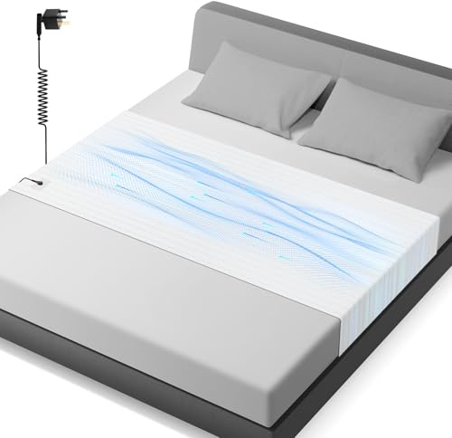 Warmiehomy Grounding Bed Sheet, Grounding Mat Earthing UK, Grounding Sheets with 10% Silver Fiber and 90% Organic Cotton, Earthing Energy Mat for Improving Sleep (Twin - 69x137cm)