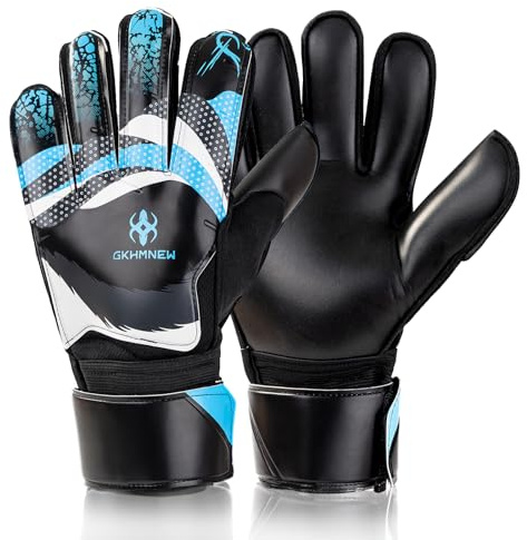 Professional Soccer Goalkeeper Goalie Gloves - Super Superior Grip, Finger Protection, High Performance - Durable & Comfortable Training/Match Gloves for Adults, Youth, Kids (Size 4-10) (Blue, 9)