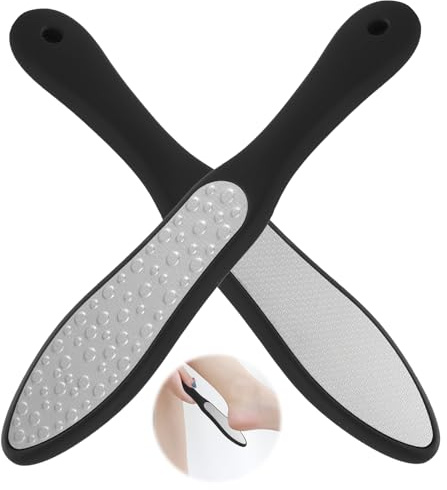 Premium Foot File, Double Side Pedicure Rasp, Foot Rasp Foot File and Callus Remover-Pedicure Tool for Dead Skin Removal, Cracked Heels and Dead Skin, Reusable with Ergonomic Handle for Wet or Dry Use