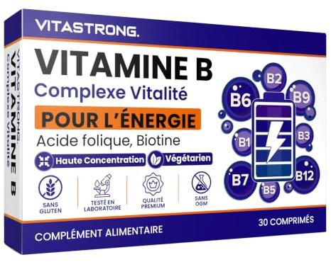Vitastrong Vitamina B Complex Alta Dosis, Vitamina B12 Cianocobalamina
