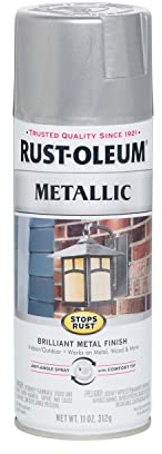 Rust-Oleum 7271830 Stops Rust Metallic Spray Paint, 11 oz, Silver
