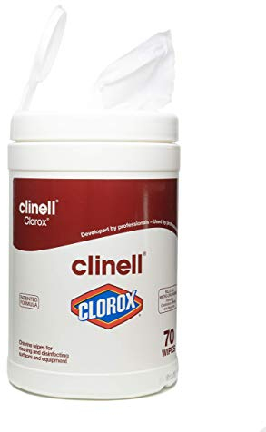 Clorox CCLX70Clinell Wipes Cleaning and Disinfectant Wipes - Kills 99.9% of Germs, Bacterias and Viruses - Tub of 70 Wipes