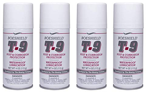 BOESHIELD T-9 Rust & Corrosion Protection/Inhibitor and Waterproof Lubrication, 4 oz aerosol (4-Pack)
