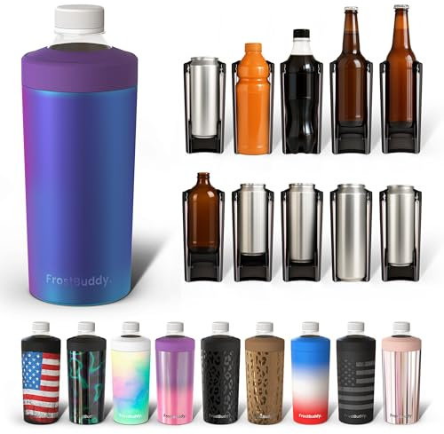 Universal Buddy XL Can Cooler by Frost Buddy - Fits 12-ounce, 16-ounce, 20-ounce, and 24-ounce Cans and Bottles - Keep Your Drinks Refreshingly Chilled for over 12 hours (Nebula)