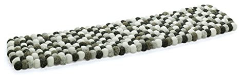 Tischläufer LANA Untersetzer Filz handgefertigt Grau cilio