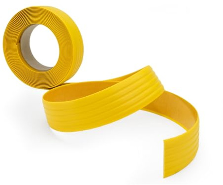 Quest Halkfria remsor självhäftande PVC – 5 m x 35 mm – halkskydd för trappor, stegar, badrum och släta ytor – gul