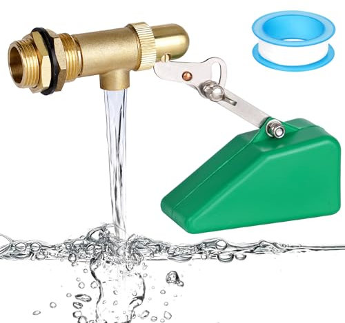 KHEARPSL 3/4 Zoll Schwimmerventil, Messing Wasser Schwimmerventil für Wassertank, Schwimmerkugelhahn mit verstellbarem Arm für Viehbewässerung, Brunnen, Aquarium, Aquakultur, automatische