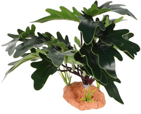 FONDOTIN Plante Artificielle pour Terrarium Et Habitat Reptile Décoration De Réservoir Simulée pour Lézards Et Poissons Ornement Et Sécurisé