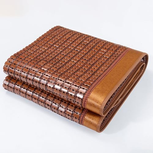 JIAOCKJIAO Esterilla de Bambú para Cama, Transpirable Colchoneta para Bamboo Colchón, Colchoneta de Bambú de Mahjong, Plegable Estera de Dormir Verano con Aire Acondicionado, Individual o Doble(150x19