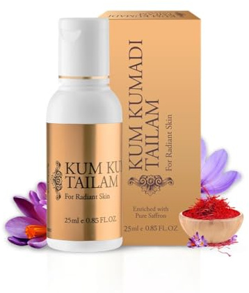 Kum-kumadi Tailam For Face - 25 Ml| Enriched With 14 Powerful Herbs For Glowing & Radiant Skin |Helps to Remove Scars, Wrinkles, Blemishes Uneven Patches