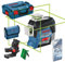 Bosch Professional 12V System Linienlaser GLL 3-80 CG (Ohne Akku, Universalhalterung BM 1, m. App-Funktion, grüner Laser, Innenbereich, max. Arbeitsbereich: 30 m, Tasche, in L-BOXX)