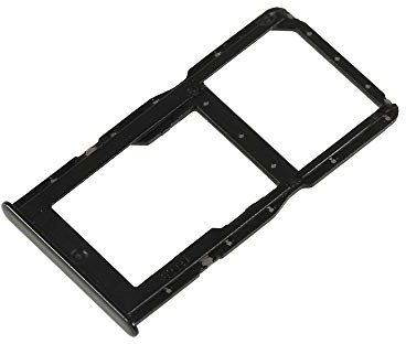 jbTec SIM-Tray/SD-Card kompatibel mit Huawei P30 Lite/New Edition/Premium - Kartenhalter Single, Farbe:Schwarz