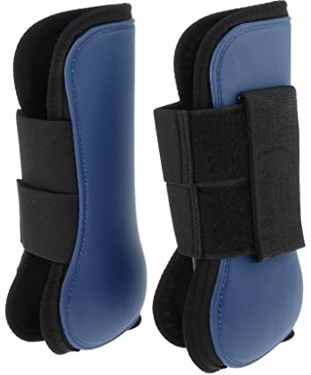 pistro 1 paire de guêtres de tendon réglables absorbant les chocs pour les événements – Bleu foncé