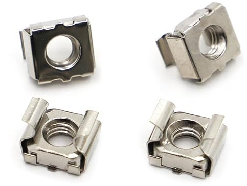 M4 M5 M6 M8 M10 Acciaio Inossidabile 304 / Nichel/Colore Quartetto In Acciaio Zincato Cassetta Dadi Flottanti Dadi A Gabbia Per Carte Recinzione Elastica-M6 5 Pezzi, Nichelato