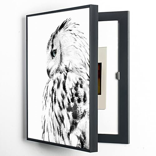 F,40X50cm, Meter Cover Decorative Painting Distribution Box Counter Frame Sturdy Wall Hanging Painting for Home Restaurant Office Decorative Distribution Box Hide Paintings