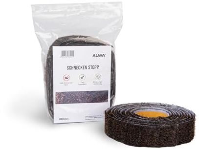 Alberts 880231 Bande anti-escargots autocollante Noir 3000 mm x 40 mm Anti-limaces Pour plantes en pot et parterres surélevés Protection contre les escargots et les parasites