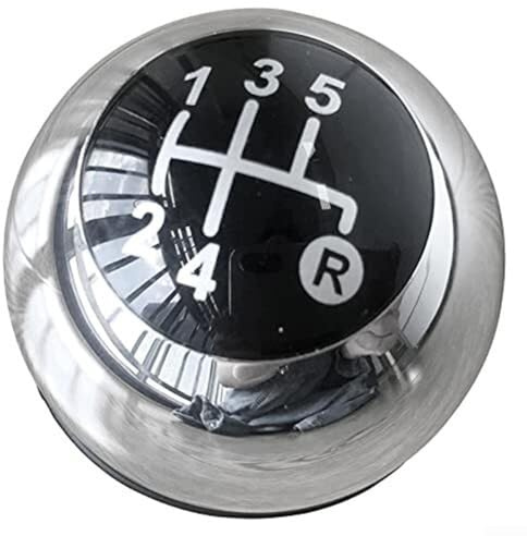 snowchecking 5 Speed Gear Shift Knob Head Chrome, Car Manual Shifter Head Ball Gear Shift Knob Head Cap Cover for Fiat 500 500C 2007 to 2018