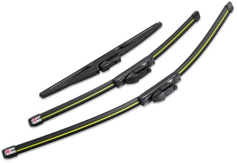 GEARMONSTER Scheibenwischer Wischerblätter Vorne + Hinten Satz Autoscheibenwischer Heckscheibenwischer Wischerblätter-Set für VW T-ROC Typ A11 ab 2017 (3er Set: 650mm/475mm/325mm)