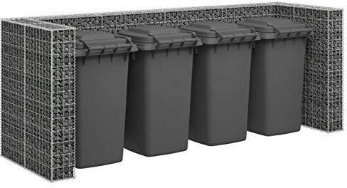 Galvanized Steel Gabion Wall for Garbage Bins Enclosures Stone Baskets 320x100x120mm