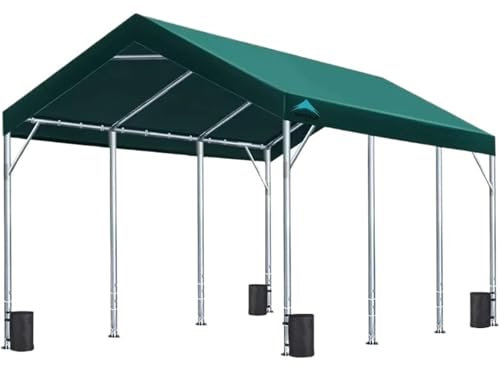 VNSMM Cocheras Carpa Resistente para cochera, Garaje, Barco o Fiesta, con Altura Ajustable de 2,9 m a 3,3 m. Cochera Exterior