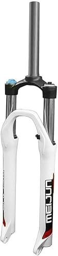 LQVAIPT Horquilla de suspensión for Bicicleta de montaña de 27,5'', 100 mm de Recorrido, Resorte de Aceite, Tubo Recto de 1~1/8'' (27,5'', Blanca)(27.5'' White)