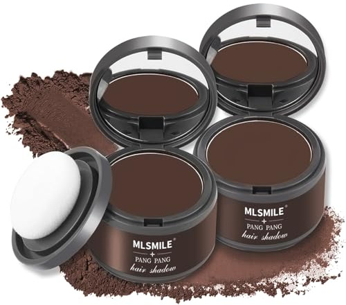 MLSMILE Root Touch Up Powder, 2PCS Instant Hair Powder Women, Hair Root Color Touch Up, Hair Magic Thick Fiber Hair Root Powder, Waterproof Root Cover-Up for Gray Coverage & Thin Hair (Men & Women)