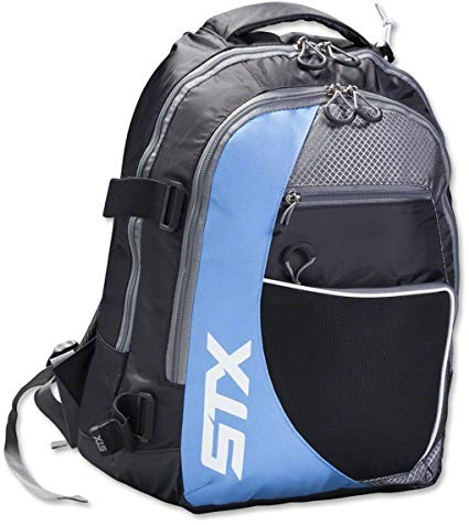 STX Lacrosse Sidewinder Lacrosse Backpack, Black/Columbia