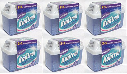 6 x Kontrol Mini Moisture Trap - Freshens Air and Absorbs Damp lavender Scent