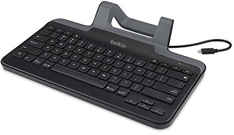 Belkin B2B130 Wired Tablet Keyboard with Stand and Lightning Connector for iPad