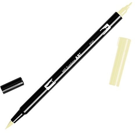 Tombow ABT-020 fiberpenna dubbla borstar penna med två spetsar peach