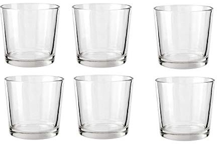 6 x 255ml Glass Drinking Water Juice Tumblers Glassware Set