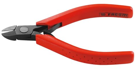 FACOM - Pince Coupante Diagonale - 405.1 - Coupe Axiale - Capacité de Coupe Nette 1,4 mm - Pince Micro Coupante - Longueur 110 mm - Prise en Main Ergonomique - Outillage à Main