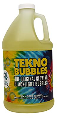 Tekno Bubbles - Gold UV Blacklight Reactive - Half Gallon - 64 Ounces
