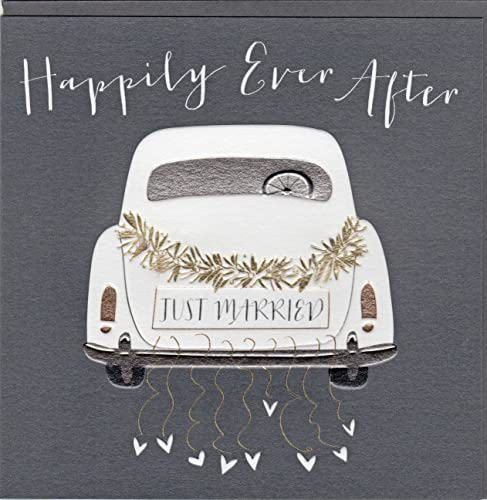 Belly Button Designs Glückwunschkarte zur Hochzeit mit Prägung und Goldfolie, ideal auch für Geldgeschenk oder Gutschein. BB182