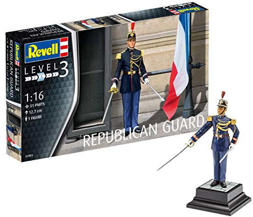 Revell Modellbausatz Figuren 1:16 - Französische Garde Républicaine / French Republican Guard im Maßstab 1:16, Level 3, originalgetreue Nachbildung mit vielen Details, 02803