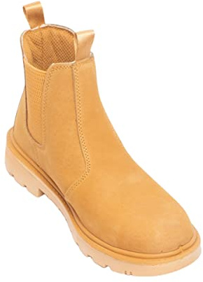 GRAFTERS Safety Chelsea Dealer Boots, Honey Nubuck, 8 UK