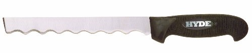 Hyde Tools 60118 8-3/4-Inch 14-Gauge Square-Point Insulation Knife, Black and Silver