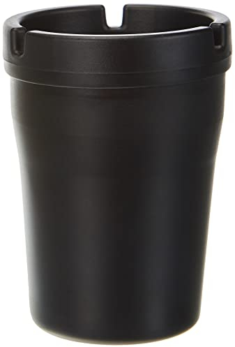 OOTB 29/3478 Aschenbecher Sturmaschenbecher Windaschenbecher Rauchfrei Kunststoff ca.10·8cm Schwarz