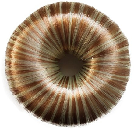 CAISHA Hair Donut Up Do Hair Ring Hairstyler Bun Maker Bridal Hairpiece Hair Styling Tool Blonde Mix DK5